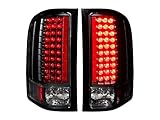 Anzo USA 311081 Chevrolet Silverado HD Black LED Tail Light Assembly - (Sold in Pairs)