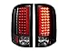 Anzo USA 311081 Chevrolet Silverado HD Black LED Tail Light Assembly - (Sold in Pairs)