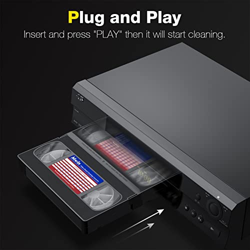 image for Mwin VHS Head Cleaner for VHS/VCR Players, Dry Technology- No Fluid Re