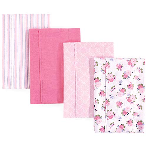 Image of Luvable Friends Unisex Baby Cotton Flannel Burp Cloths, Garden, One Size