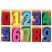 50-Piece Wooden Numbers - Craft Numbers with Storage Tray | Kids Learning Toy, Assorted Colors