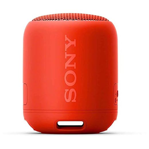 Sony SRS-XB12 Mini Bluetooth Speaker Loud Extra Bass Portable Wireless Speaker with Bluetooth -Loud Audio for Phone Calls- Small Waterproof and Dustproof Travel Music Speakers Red SRS-XB12/R
