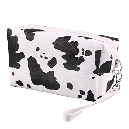Makeup Bag Sets Large Capacity Cosmetic Bag Waterproof Makeup Case Portable Toiletry Bags Travel Cosmetic Bag Makeup Brushes Bag Waterproof Organizer Bag Organizer Storage Bag for Women (Cow Print)