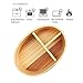 Miraclekoo Wooden Lunch Box for Kids/Adult,Japanese Bento Box with divider Wood Bento Lunch Box for Picnicking Office Hiking Camping
