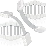 SKYLA HOMES Baby Proofing Child Safety Locks (16-Pack) - Safe 3M Adhesive - 16 Cleaning Wipes for...