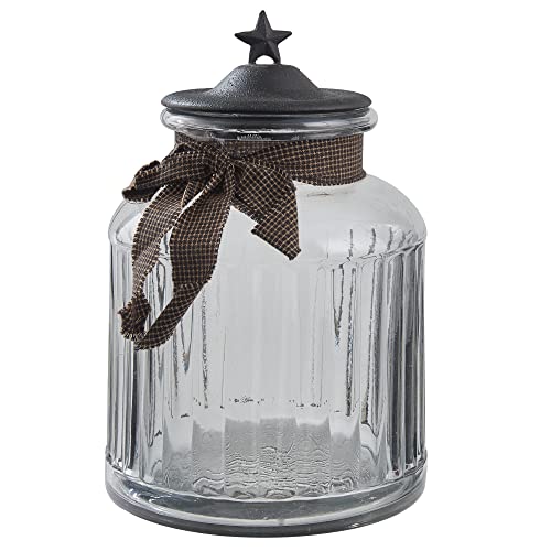 Park Designs Black Star Large Glass Jar