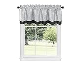 Achim Home Furnishings Westport Valance 58 x 14 - Black/White