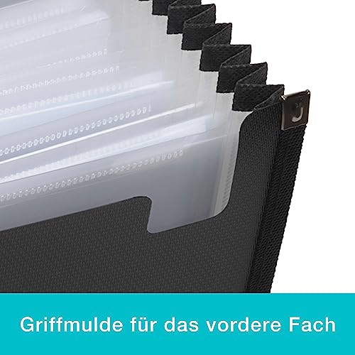 Elba Dokumentenmappe A4, Fächermappe - Schwarz