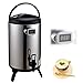 DevileLover Distributeur de Boisson Isolé avec Robinets, Bouilloire Thermostat Fontaine Contenants Isotherme Bouteilles Thermos, avec thermomètre, pour Les fêtes, Les buffets, Les hôtels, 8L/10L/12L