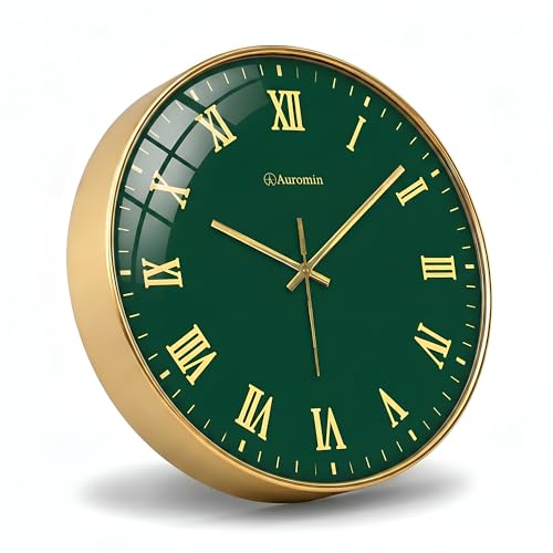 Image of Auromin Modern Stylish Wall Clock for Living Room, Bedroom | Unique Analog Wall Watch for Kitchen, Office, Hall | Elegant Decorative Wall Clock for Home Interior Decoration and Wall Accessories Use