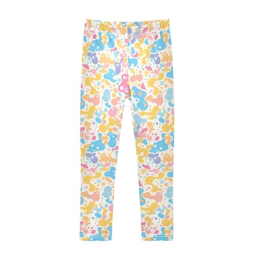 KLL Hand Drawing Camouflage Wavy Toddler Baby Girl Legging Stretch High Waisted Dance Pants Sports