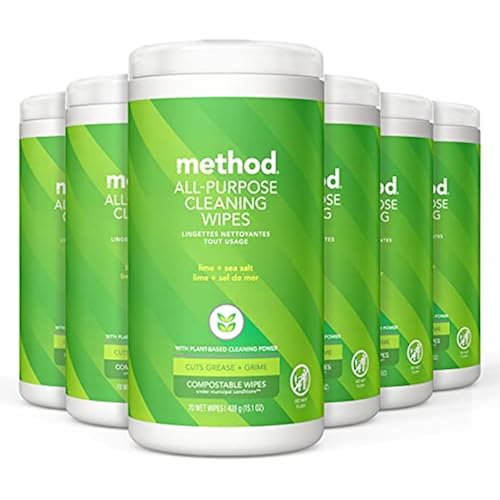 method All-Purpose Cleaning Wipes, Lime + Sea Salt, 70 Count, 6 Pack