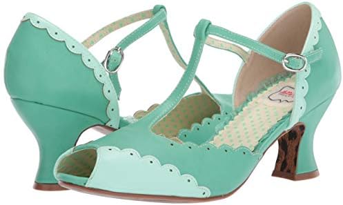 Bettie Page BP254-CARLIE Pump, Turquoise, 7 M US | Image 6