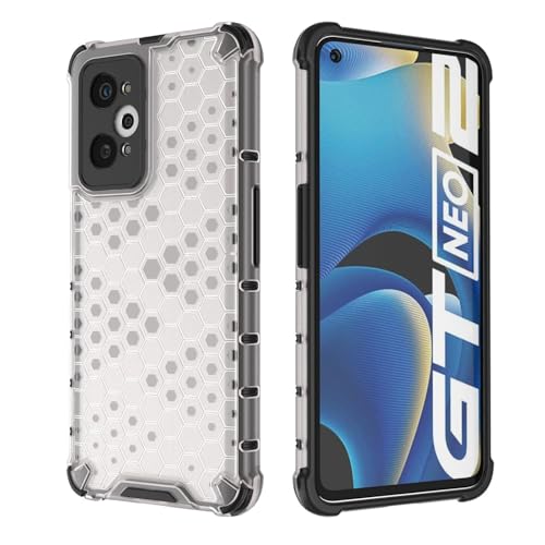 Image of Prime Retail Hard PC Back Case Cover for Realme GT Neo 2 5G Anti Slip Ultra Thin Shockproof Reinforced Corners (Transparent)