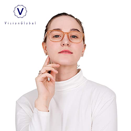 Image of VisionGlobal 6 Pairs Blue Light Blocking Glasses /Reading Glasses for Women /Men, Fashion Eyewear Frame