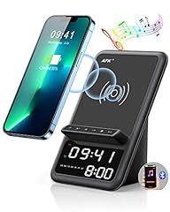AFK Wireless Charging Station with Bluetooth Speaker and Alarm Clock,Wireless Charger Compatible