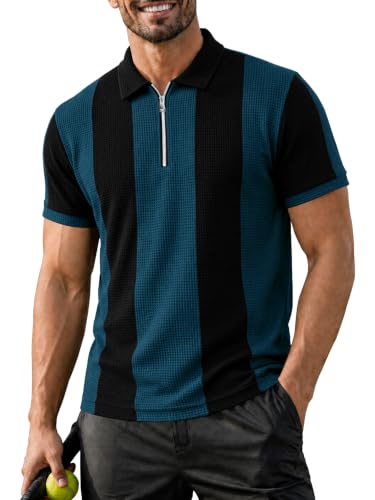Image of EYEBOGLER Premium Textured Self-Design Half Sleeve Collar Polo T-Shirt for Men || Packs Also Available