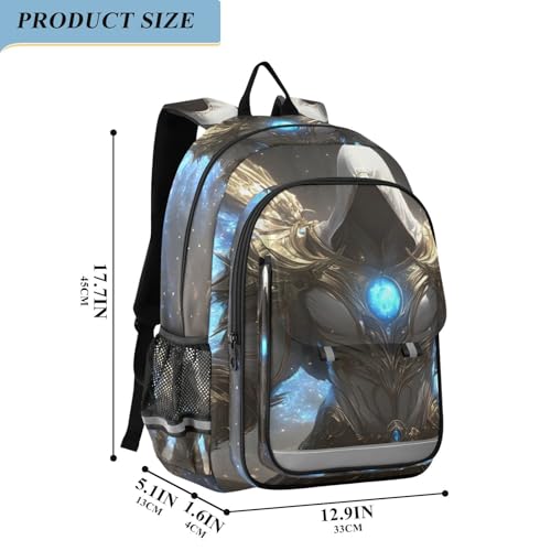 Archangel Fantasy Wing Backpack for Women Men Travel Laptop Backpacks Daypack Book Bag Daypack with Reflective Strip 12.9” × 17.7”4