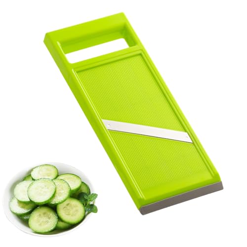 Portable Vegetable Chopper,Stainless Steel Handheld Veg Chopper,Multi-Functional Vegetable Slicer with Ergonomic Handle,Carrot Food Cucumber Potato Slicer,for Potatoes,Onions,Carrots(Green)