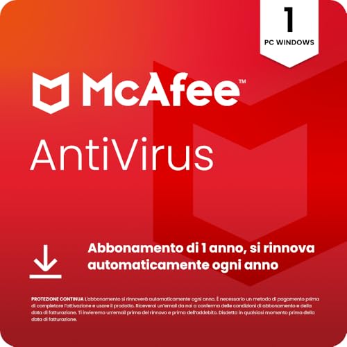 McAfee Antivirus 2026 | Protezione in tempo reale del PC dalle minacce nuove e in continua...