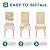 YEMYHOM 2 Packs Latest Checkered Dining Chair Slipcover Parsons Chair Furniture Protector Stretch Chair Covers for Dining Room, Restaurant, Kitchen, Party (Beige)