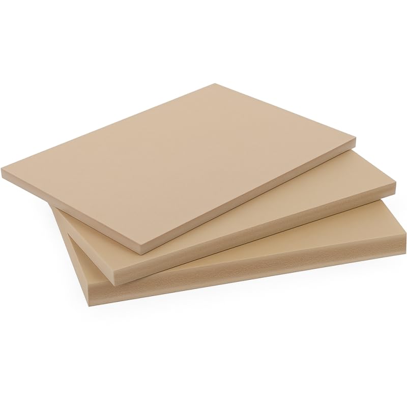 Panneau fibre composite plat et lisse - L: 250 cm - l: 122 cm - E: 10 mm - Beige (sable)