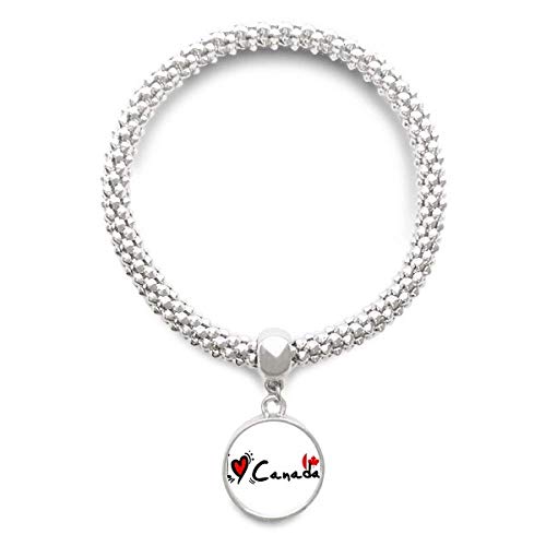 Bracelet chaîne cœur Canada argenté : le bijou idéal pour vos tenues décontractées