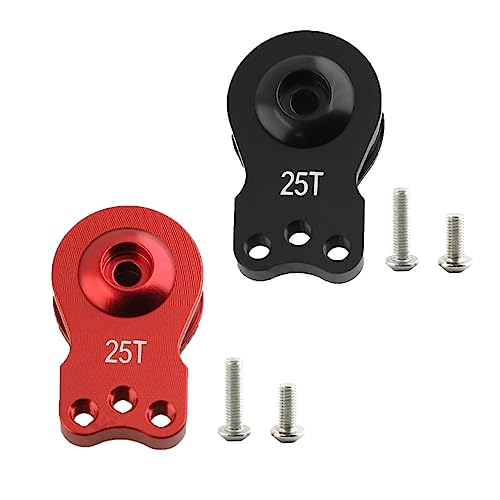 2Pcs Servo Saver,Aluminum 25T Servo Horn for Traxxas Slash 2wd Traxxas Bigfoot 1/8 1/10 RC Car Boat