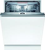 Bosch Hausgeräte SMV4HVX31E Serie 4 Smarter Geschirrspüler vollintegriert, 60 cm breit,Besteckschublade, Extra Trocknen auf Knopfdruck, Rackmatic höhenverstellbarer Oberkorb, Einbau, Kunststoff, Weiß