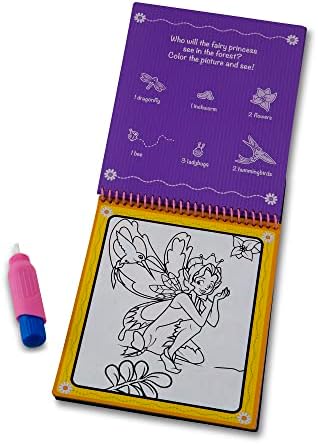 Melissa & Doug Water WOW! Fairy Tale Magic Painting Books & Water Pens | Water Colouring Books for Children Age 3 4 5 6 7 | Travel Toys for Toddlers | Plane Activities for Kids | Travel Activity Packs
