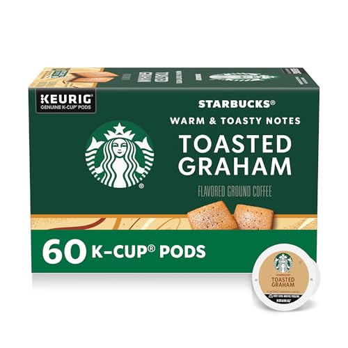 Starbucks K-Cup Coffee Pods, Flavored Hot or Iced Coffee, Toasted Graham, 60 Keurig Pods ​