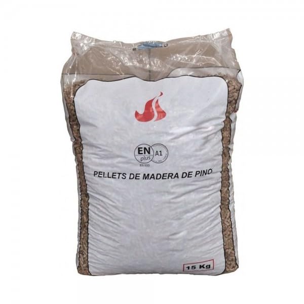 Sacos de Pellets Din Plus A1 15kg de madera 100% conífera 100% natural, para estufas y calderas de biomasa 6mm – HP5