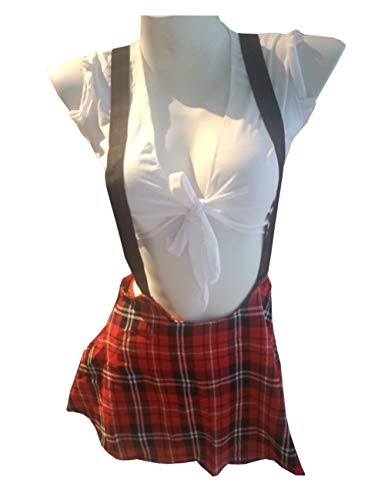 YUANMO Dames schoolmeisjeskostuum sexy cosplay riem houder rok lingerie set sexy schoolmeisje kostuum outfit - Afbeelding 5