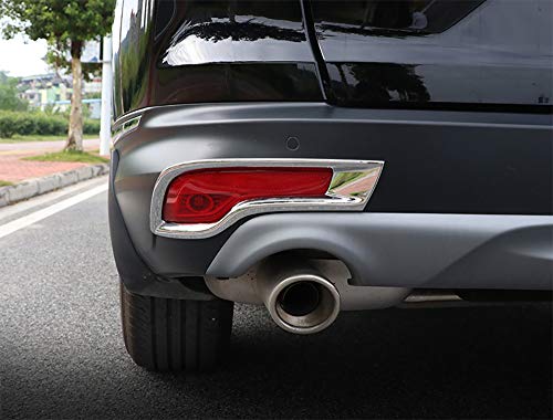 Kadore for Honda CRV CR-V 2017-2019 Chrome Rear Fog Lights Lamp Cover Trim Bezel 2-pc (Not for 2020 Year)