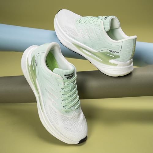 Image of Red Tape Men's Sneakers White Green Printing Round Toe Lace-Up