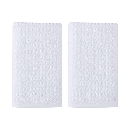 Tommy Bahama- Hand Towel Set Highly Absorbent Cotton Bathroom Decor Low Linting & Fade Resistant (Northern Pacific White 2 Piece)