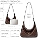 NIUEIMEE ZHOU Hobo Bags for Women Foldable Vegan Leather Shoulder Handbag Slouchy Tote Crossbody Purses