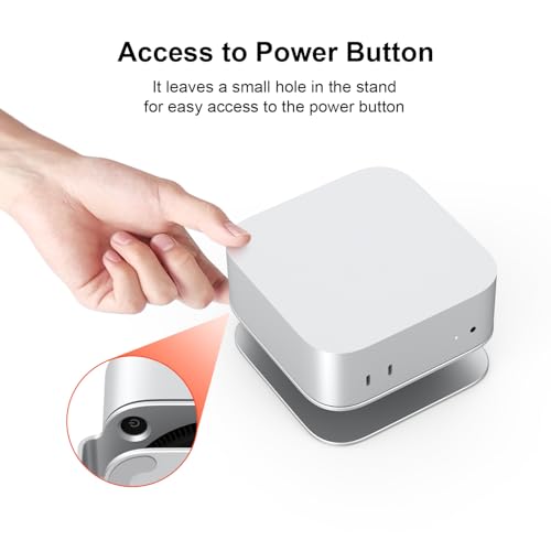 Support Mac mini M4 anti-surchauffe avec accès bouton alimentation - 2