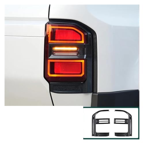 Protector luz trasera Prado LC250 evita arañazos cubierta resistente carbono 2