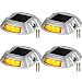 Happybuy Driveway Lights, Solar Driveway Lights, 6 LEDs Waterproof Wireless Dock Lights, 4-Pack