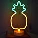Produktbild LED Ananas Neon Signs warmweiße LED-Neonlicht-Zeichen mit Halter-Unter Batterie/USB Operated leuchtet für für Luau-Sommer-Party Weihnachten, Geburtstag, Hochzeit Tischdekoration Kinder Kinder Gesch