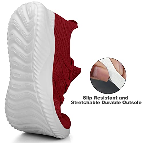 Image of Feethit Womens Slip On Running Shoes Breathable Walking Shoes Lightweight Gym Workout Shoes Non Slip Fashion Sneakers