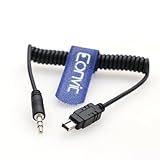 Eonvic 3.5mm to N3 Camera Shutter Release Cable Remote Control Coiled Cable for Nikon Z7 Z6 Z6III Z7II D750 D7500 D7200 D3200 D3100 Camera.