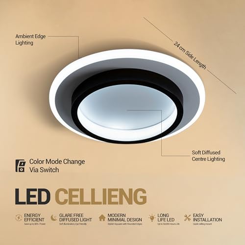 Image of LED Ceiling Light - LED Light Fixtures for Living Room Ceiling, Hall Profile Lighting, Balcony Ceiling Light, Decorative Kitchen and Bathroom Chandelier (CB)