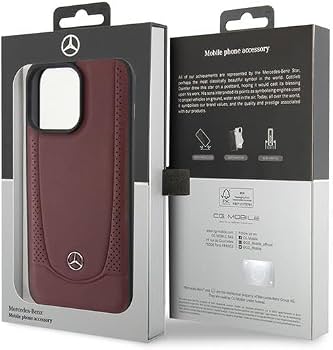 CG MOBILE Custodia Mercedes-Benz Per IPhone 16 Pro Max – Pelle Naturale Effetto Legno Con MagSafe, Grigio