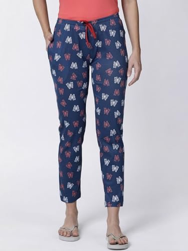 Image of KRYPTIC Women solid pure cotton elasticated waist band regular fit pyjama