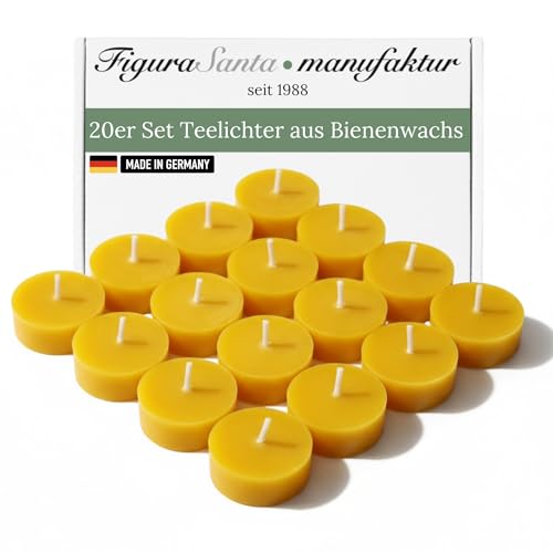 Bienenwachskerzen Weihnachten 23 Figura Santa Teelichter Bienenwachs Premium Bienenwachskerzen mit...