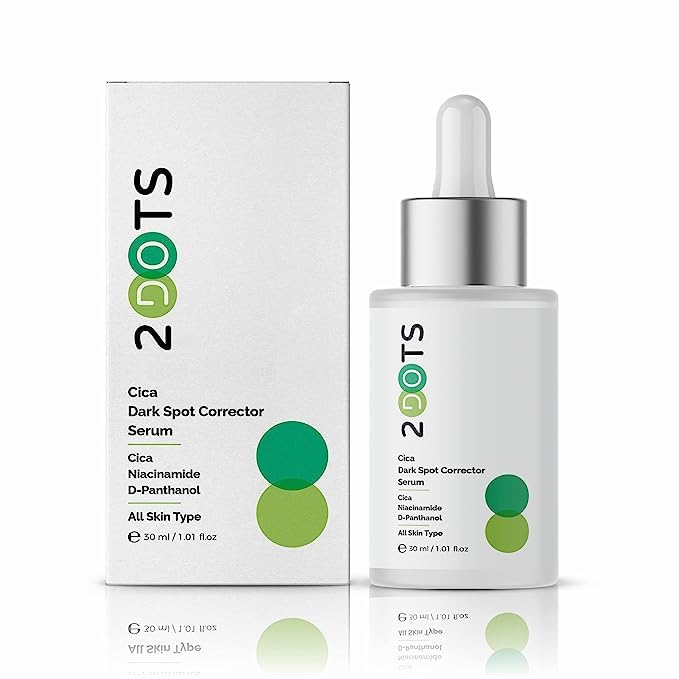 2DOTS Cica Face Serum with Niacinamide I Even Glow & Smooth Texture I Paraben & Sulphate-free I Lightweight & Non-sticky I Instantly Glow and Reduces Spots Overtime I for All Skin Type β 30ml