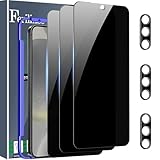 Ferilinso 3 Pack Privacy Screen Protector for Samsung Galaxy S24 Plus with 3 Pack Tempered Glass Camera Lens Protector Phone Case Friendly Accessories Protector de Pantalla for Samsung S24 Plus