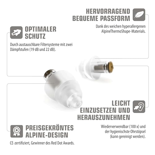 Foto von Alpine MusicSafe Gehörschutz Ohrstöpsel für Musiker – Transparent